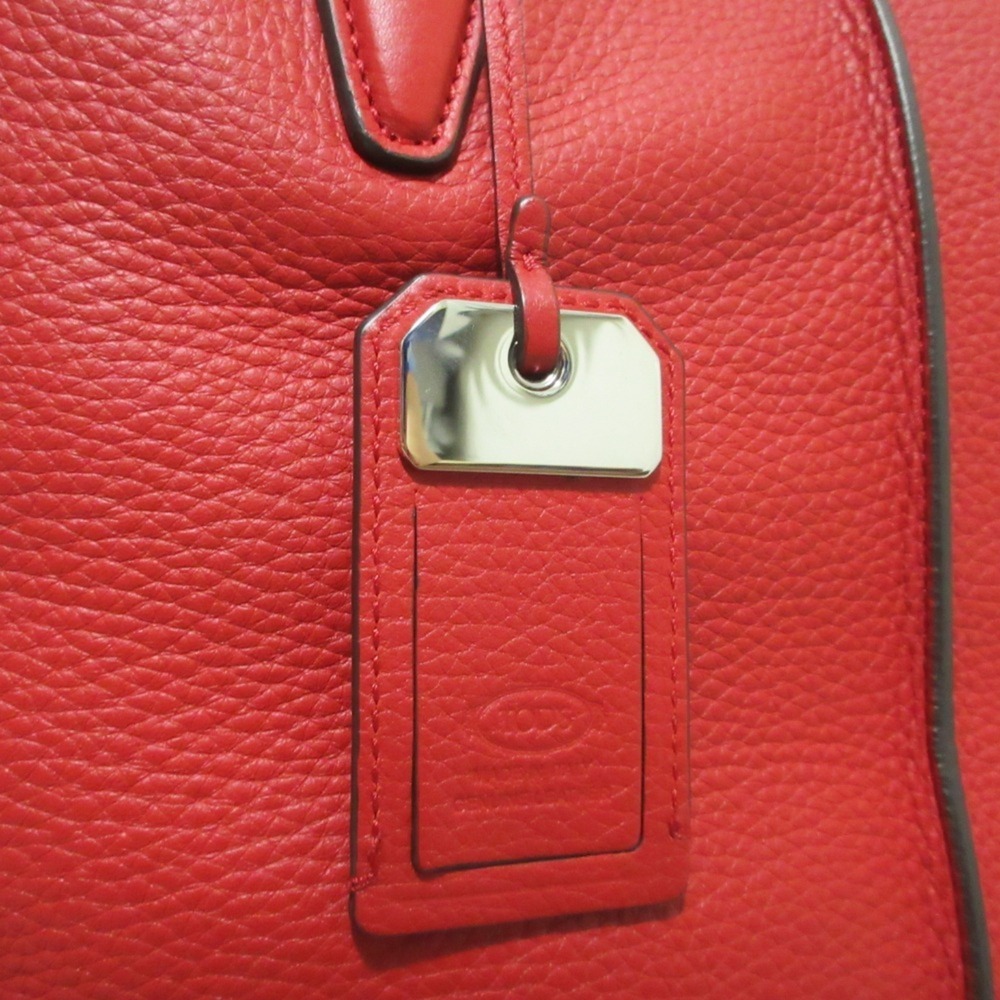 TOD'S Joy Leather Tote Bag/Shoulder Bag, Red, Women's - Picture 7 of 12